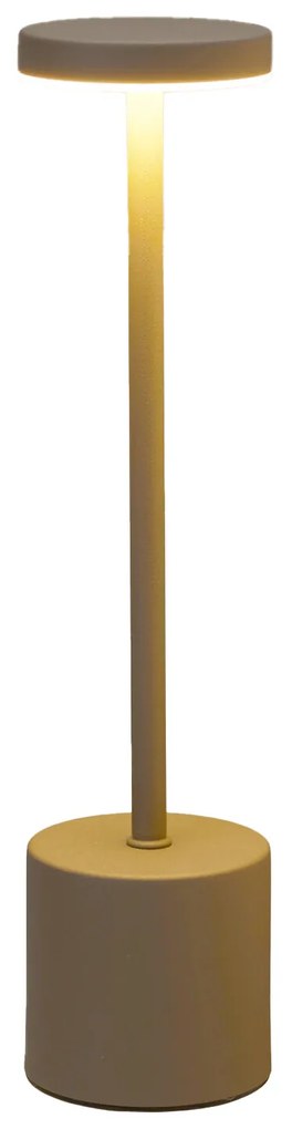 Lampka stołowa LED z ładowalną baterią, metal, 34 cm