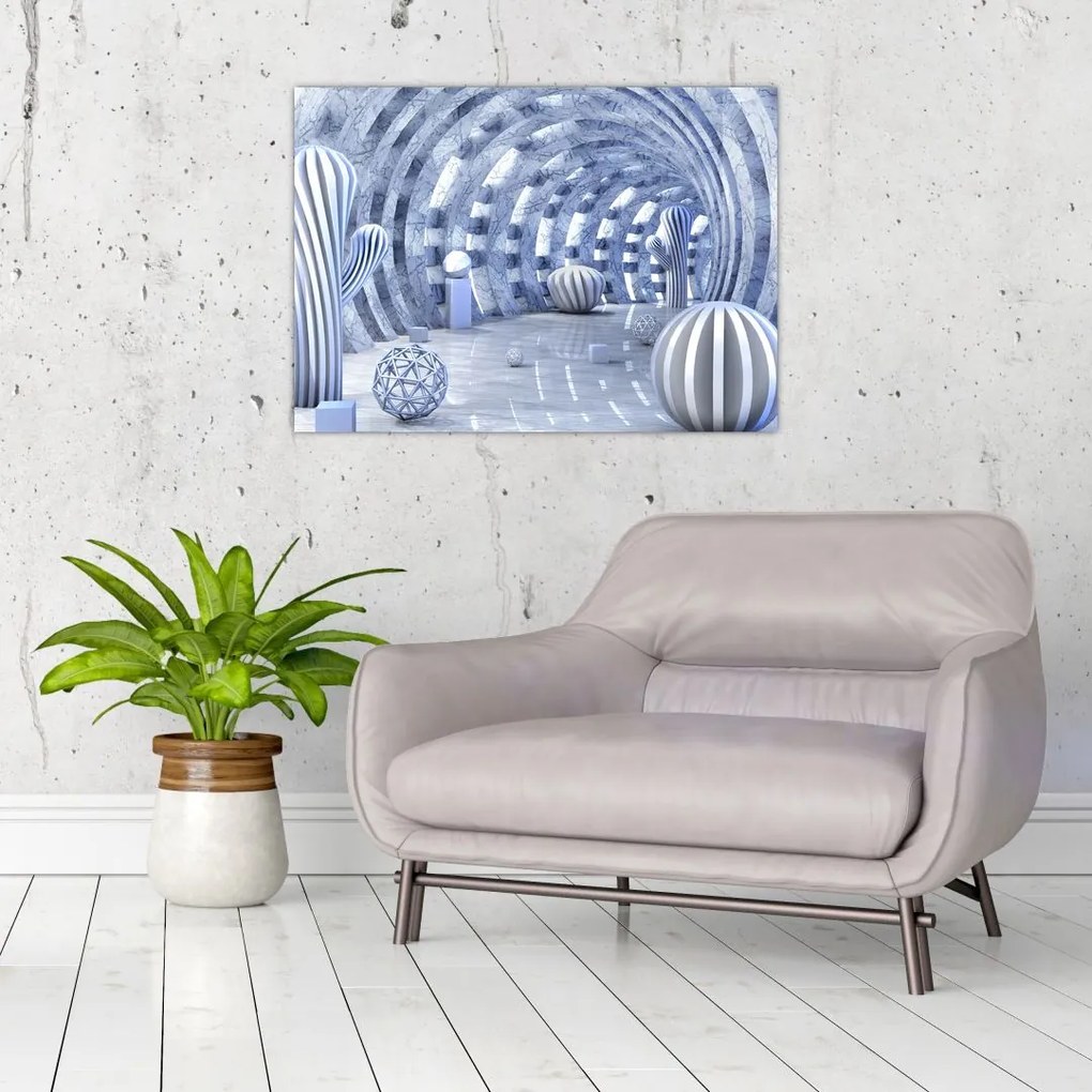 Obraz - abstrakcja 3D (70x50 cm)