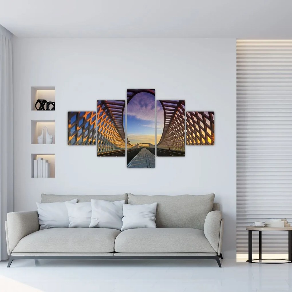 Obraz nowoczesnej architektury mostowej (125x70 cm)