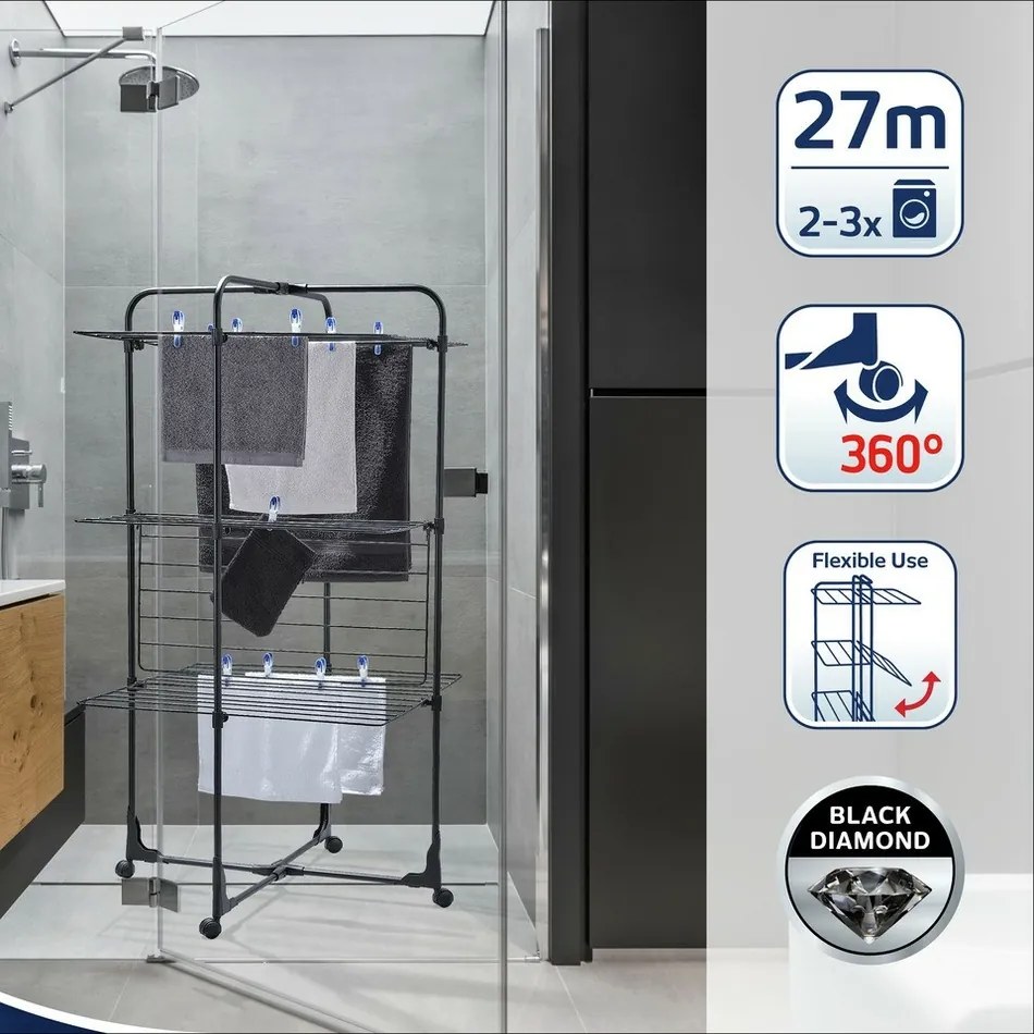 Leifheit Suszarka do ubrań Classic Tower 270 BLACK, S