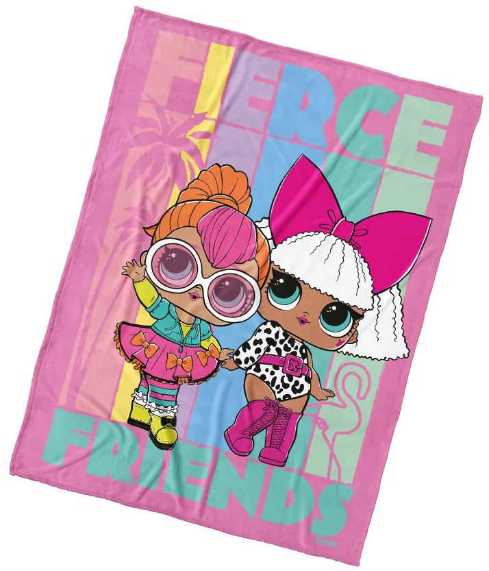 Carbotex Kocyk dziecięcy L.O.L. Surprise FierceFriends, 130 x 170 cm