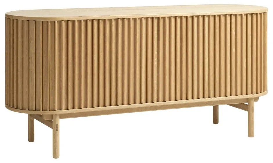 Niska komoda w dekorze dębu 160x73 cm Carno – Unique Furniture