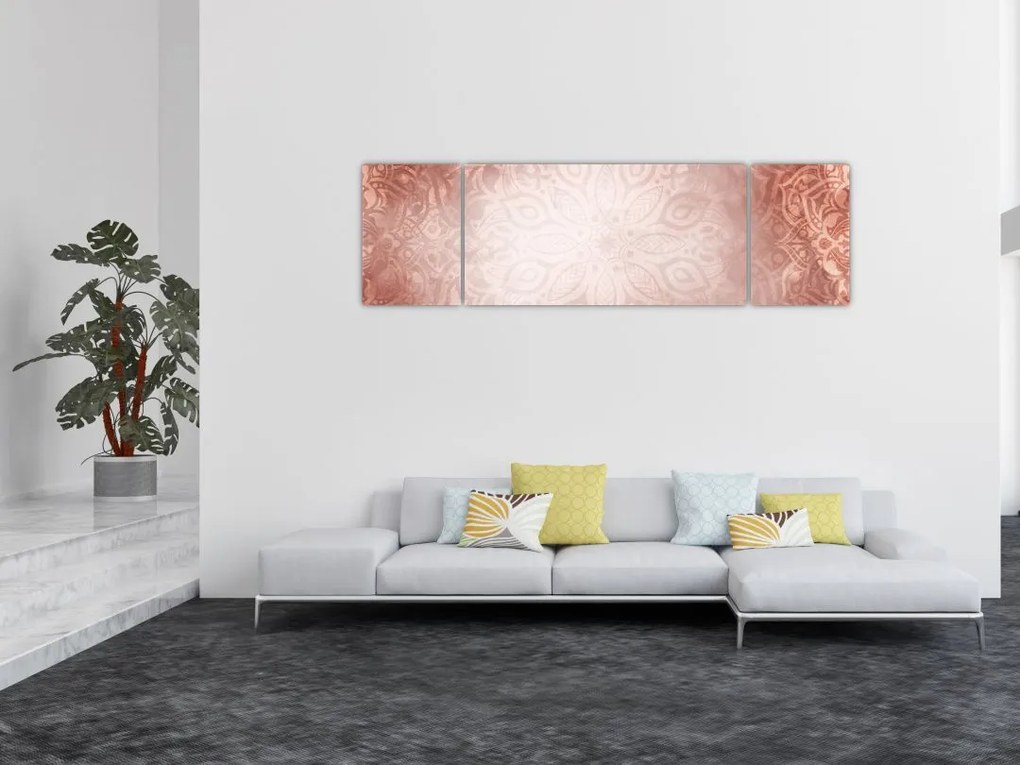 Obraz - Różowa mandala (170x50 cm)