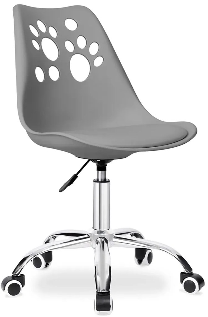 Grafitowy dziecięcy fotel obrotowy H0-G85