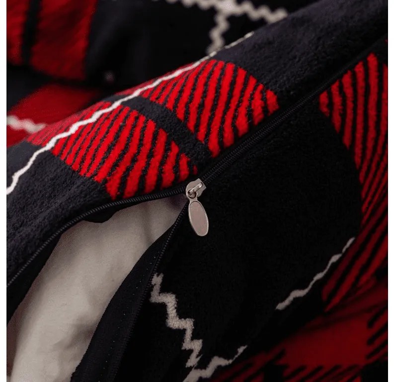 PrzytulneMieszkanie.pl PrzytulneMieszkanie.pl Pościel z mikropluszu ALBURY czerwona Rozmiar pościeli: 70 x 90 cm | 140 x 220 cm