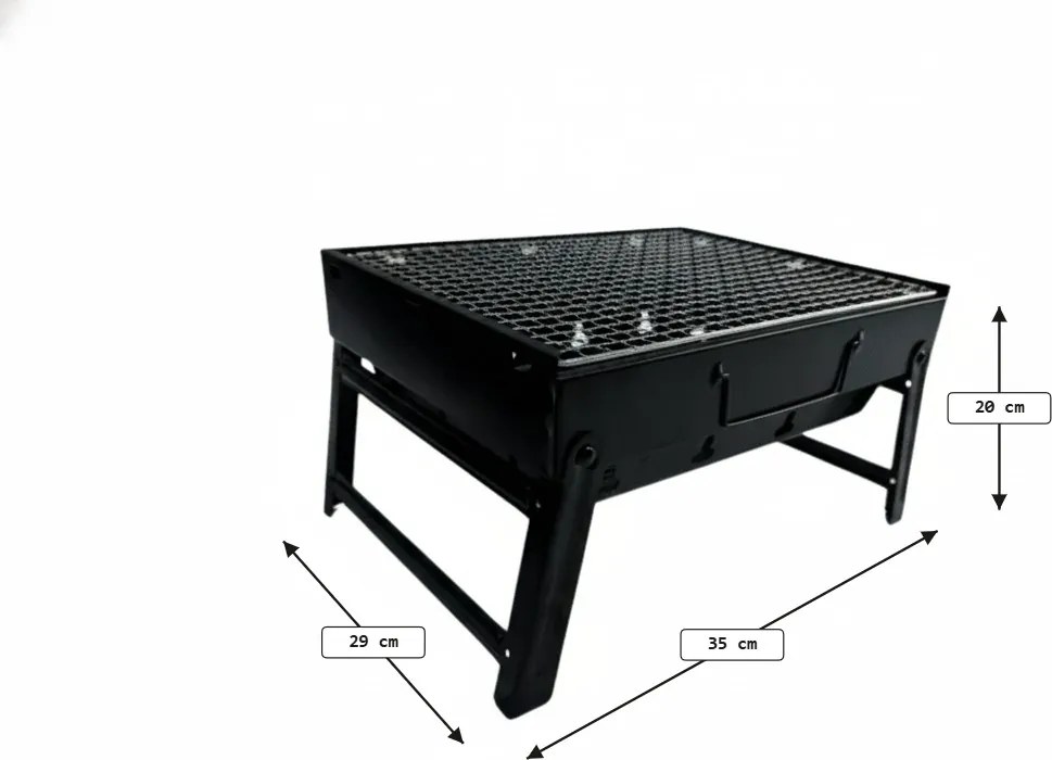 Przenośny grill na węgiel drzewny EASY TRAVEL 35x29 cm