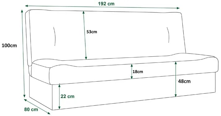 Jasnoszara tapicerowana wersalka rozkładana L5-P78