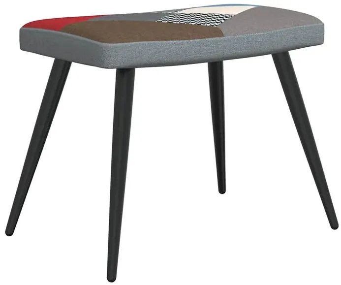 Nowoczesny patchworkowy fotel z podnóżkiem Z6-T91