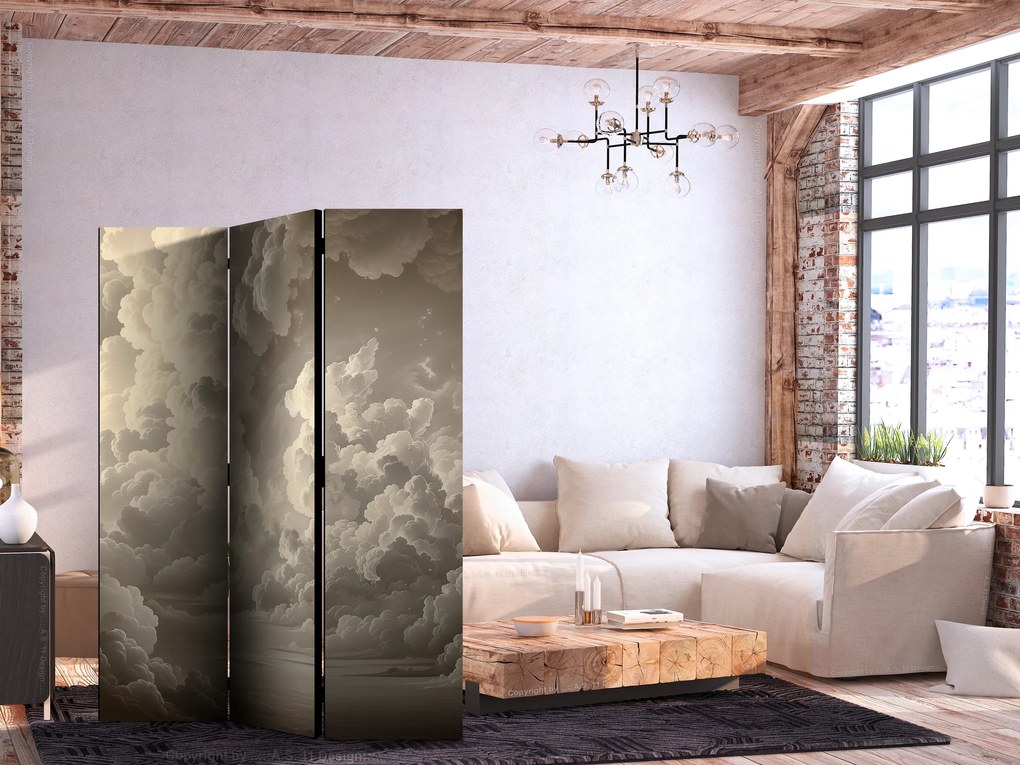 Parawan akustyczny Pejzaże 135x172 cm 3-częściowy beżowy ARTGEIST B