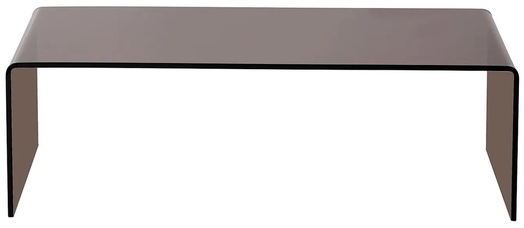 Stolik kawowy z giętego szkła hartowanego - Brązowy - ALONZO