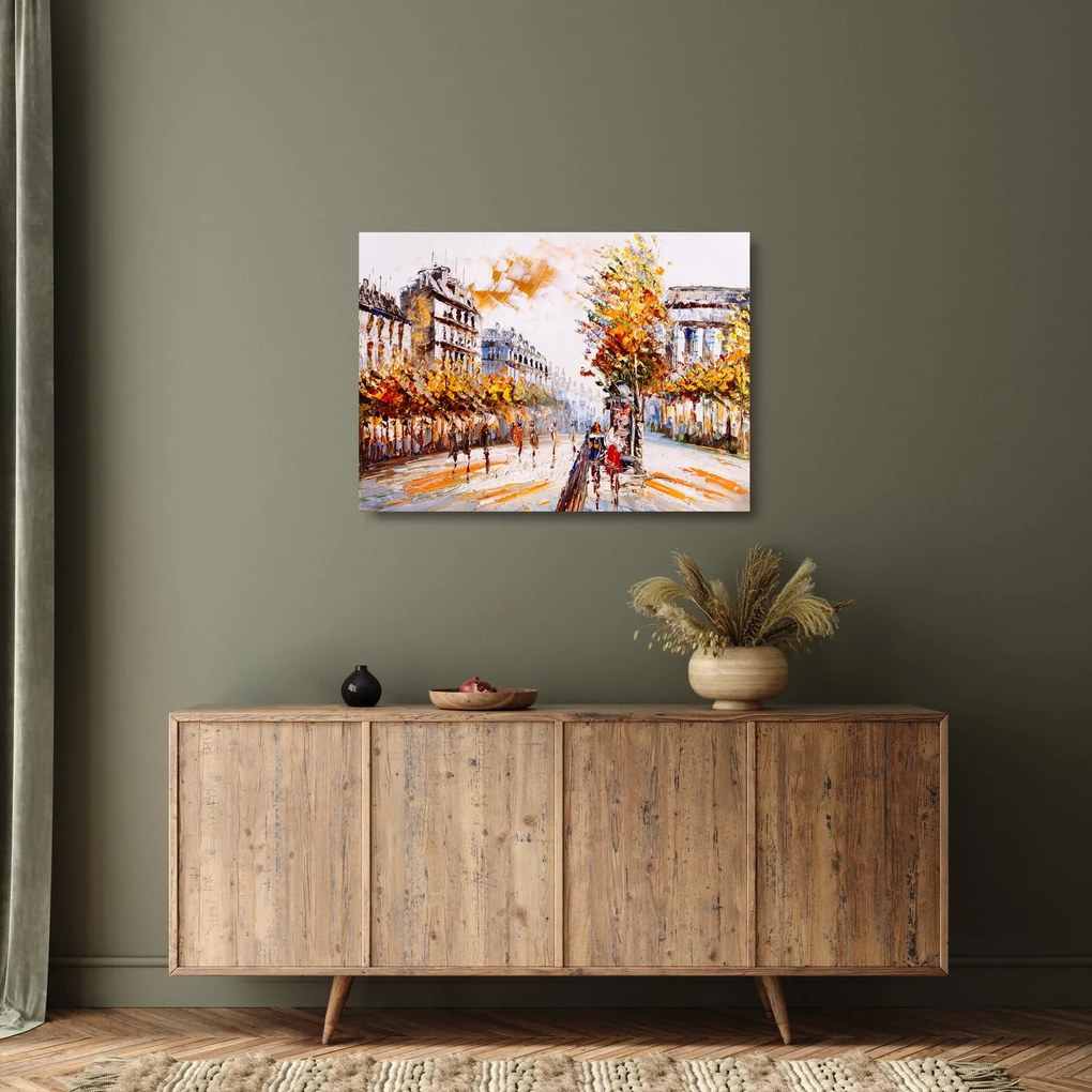 Obraz na szkle - Ulica w Paryżu (70x50 cm)