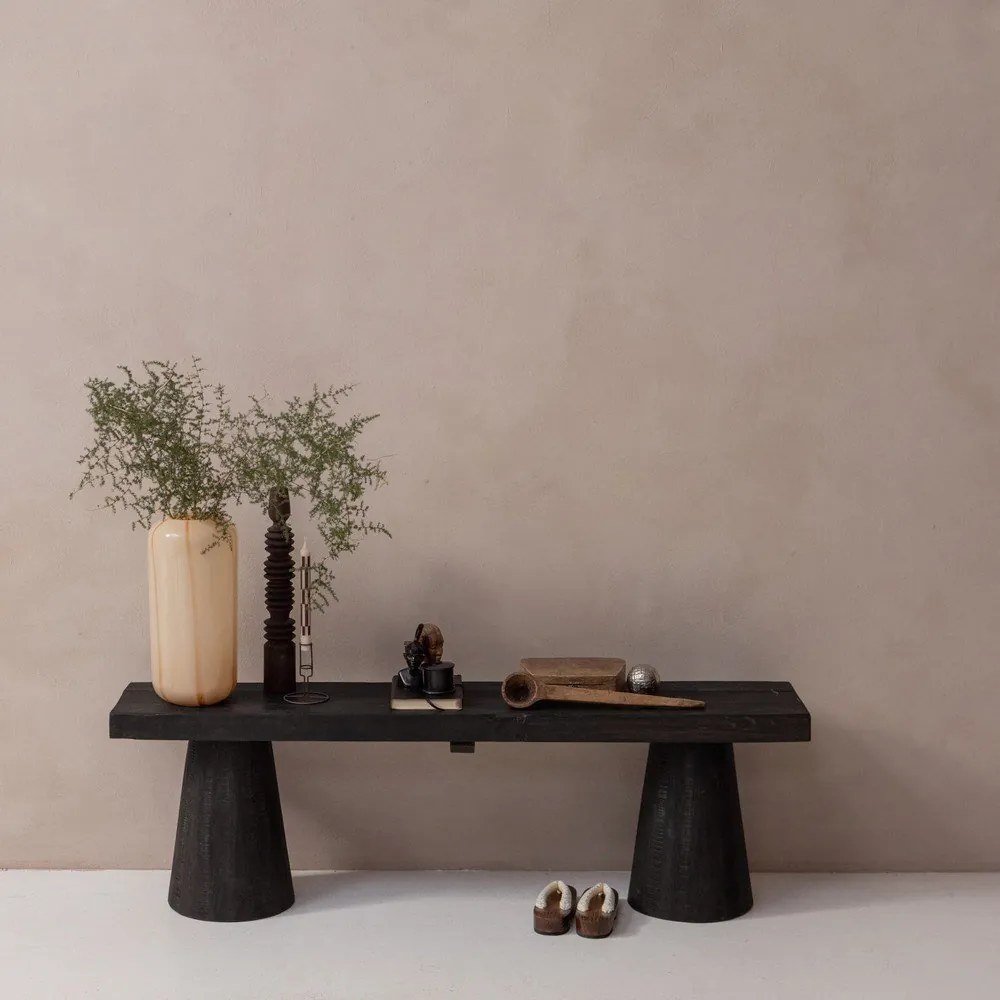 Ciemnobrązowa ławka Clyde – WOOOD