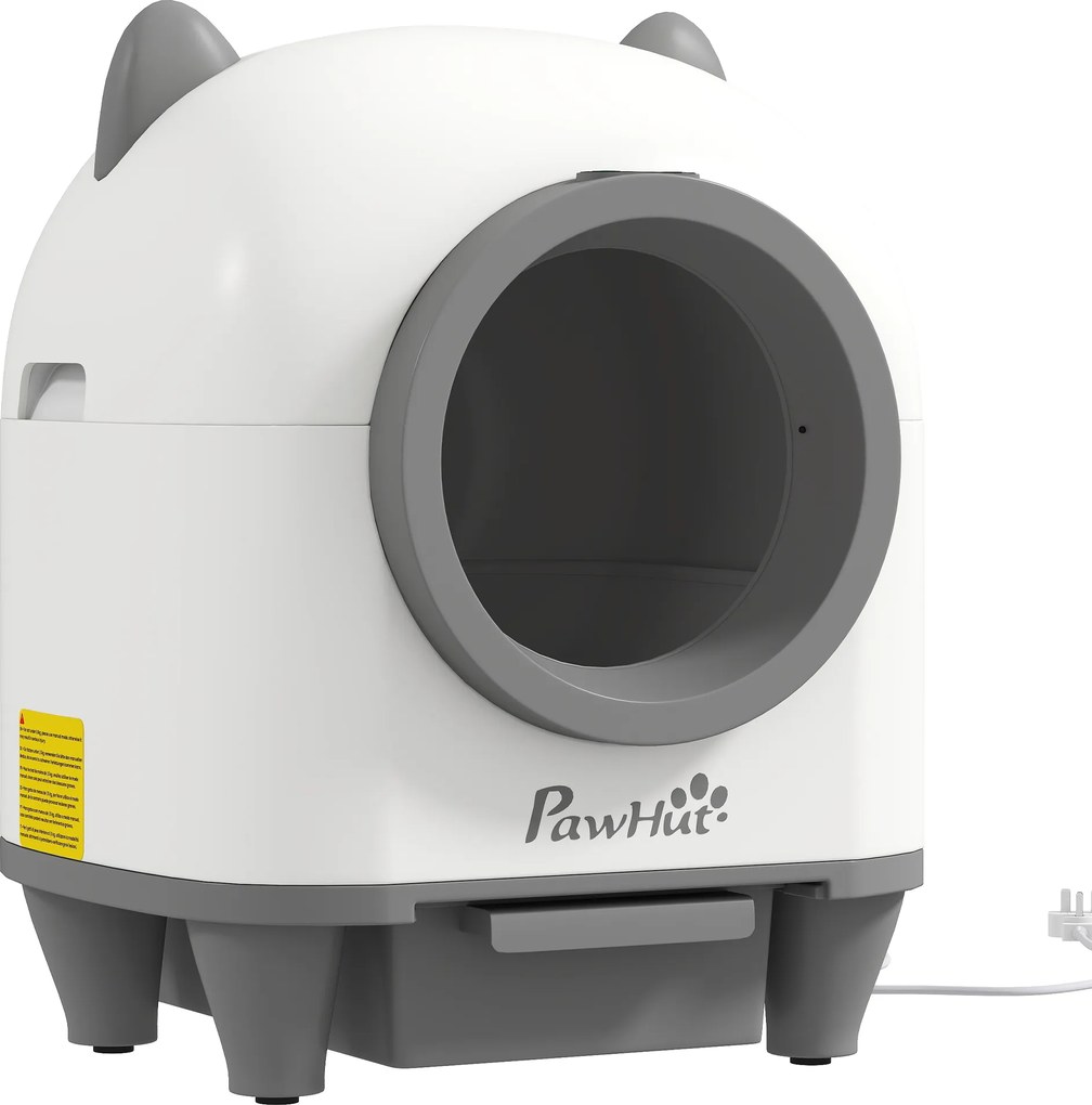 PawHut Samoczyszcząca Kuweta z Aplikacją Sterującą 80 L Usuwanie Zapachów dla Wielu Kotów