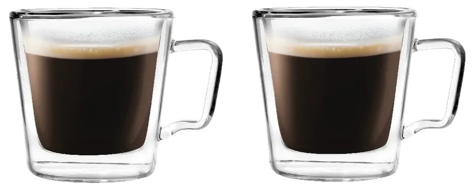 Zestaw 2 szklanek do espresso z podwójną ścianką Vialli Design, 80 ml