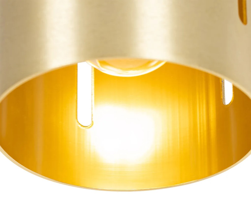 Designerska lampa sufitowa złota - YanaDesignerski Oswietlenie wewnetrzne