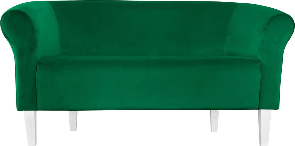 Sofa Milo tkanina Welur : Kolor nogi - Biała, Kolor tkaniny - VELVET - MG25, Typ tkaniny - Velvet, Wysokość nogi - 20 cm