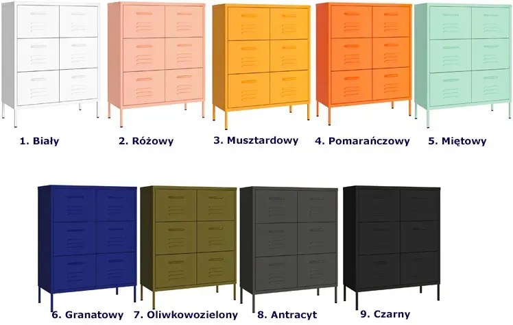 Oliwkowa szafka garażowa na narzędzia R1-D81