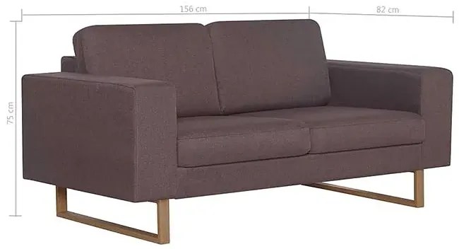 Elegancka dwuosobowa sofa Ladi 2X - taupe