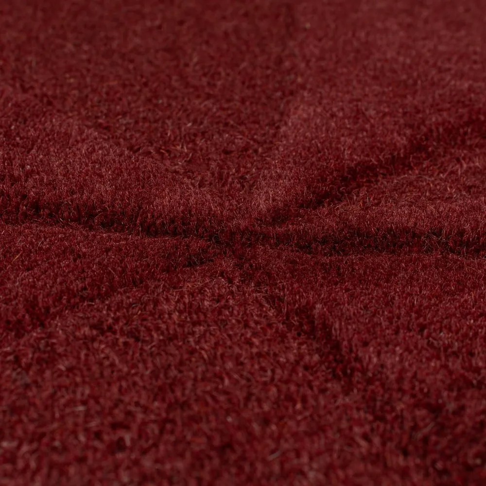 Bordowy wełniany dywan tkany ręcznie 120x170 cm Shard Red – Flair Rugs