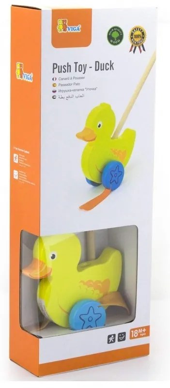 Viga toys drewniany pchacz kaczuszka