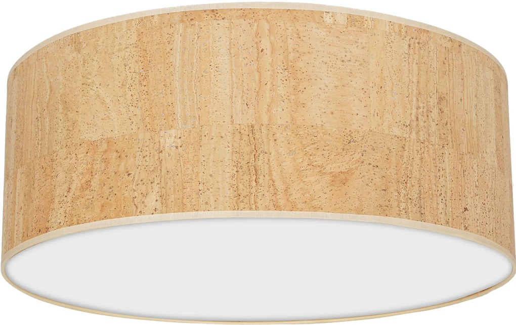 Lampa sufitowa korek, biała, okrągła CORK White/Cork 3xE27 Ø50cm