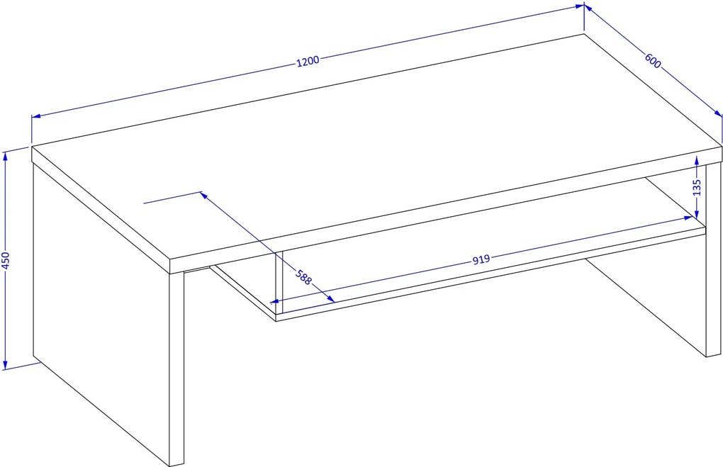 Ława INCROCIO 120 cm Stolik Kawowy do Salonu