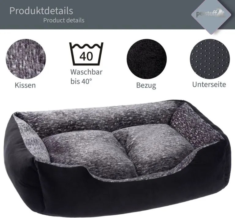 Petstuff Legowisko dla psa, rozmiar XL, 90 x 65 x 22 cm, cza