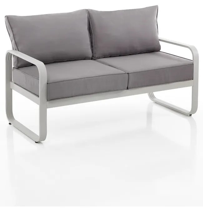Szara aluminiowa sofa ogrodowa Ischia – Tomasucci