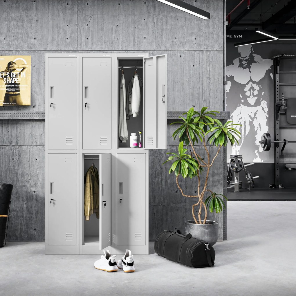 Szafka socjalna ubraniowa BHP szara: IGOR 1 Plus