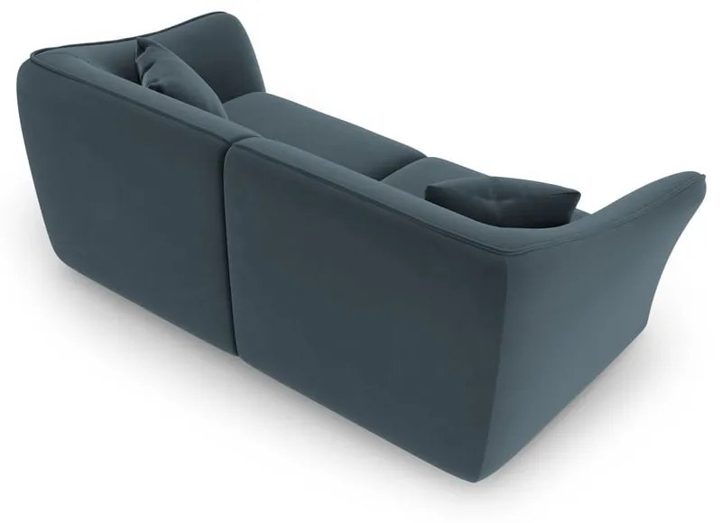 Niebieska aksamitna sofa 206 cm Tokyo – Cosmopolitan Design