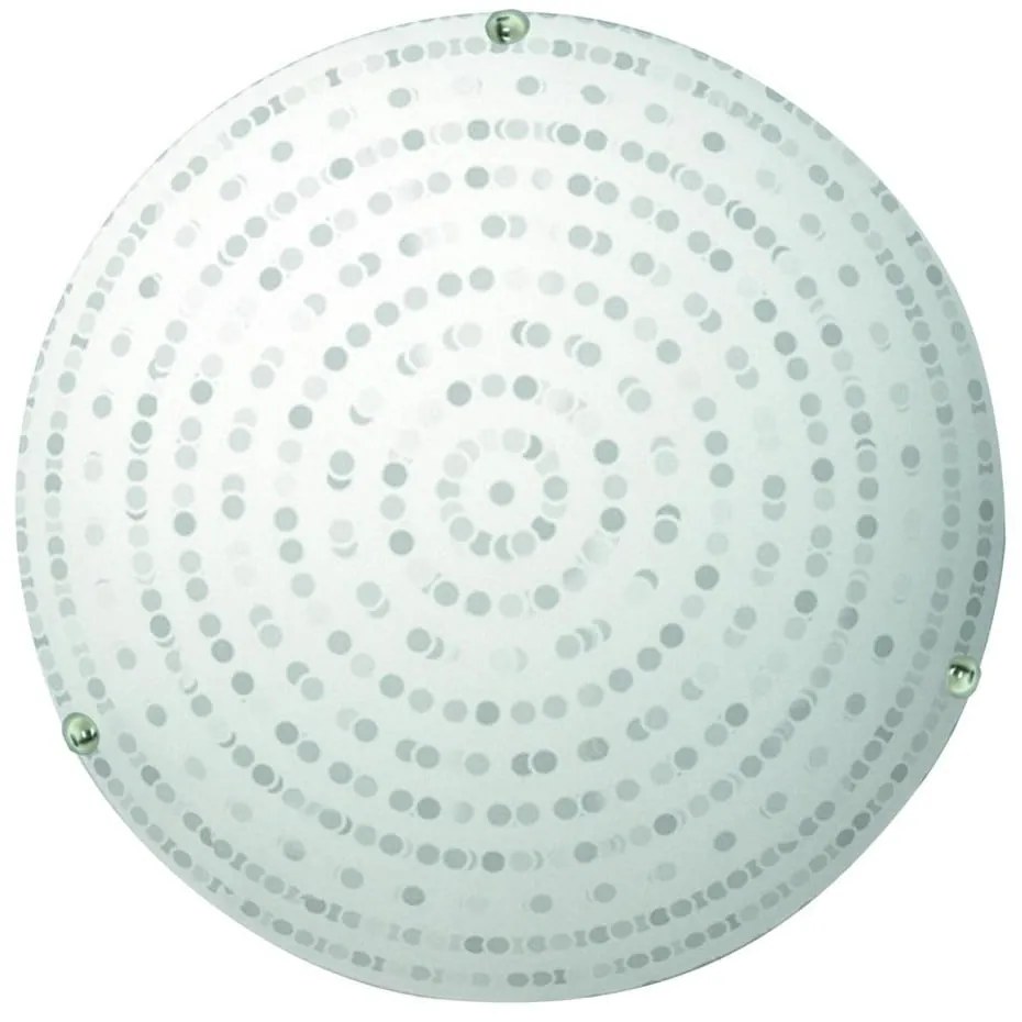 Biała lampa sufitowa ze szklanym kloszem ø 30 cm Circle – Candellux Lighting