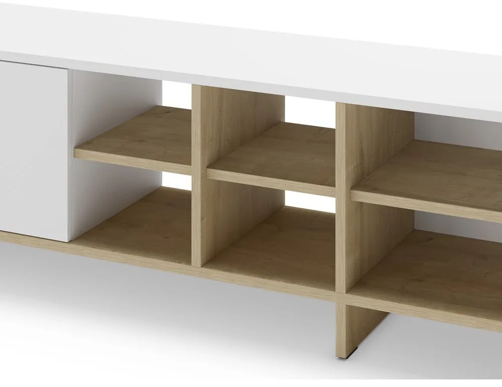 Biała szafka pod TV 230x44 cm Cequoia – Marckeric