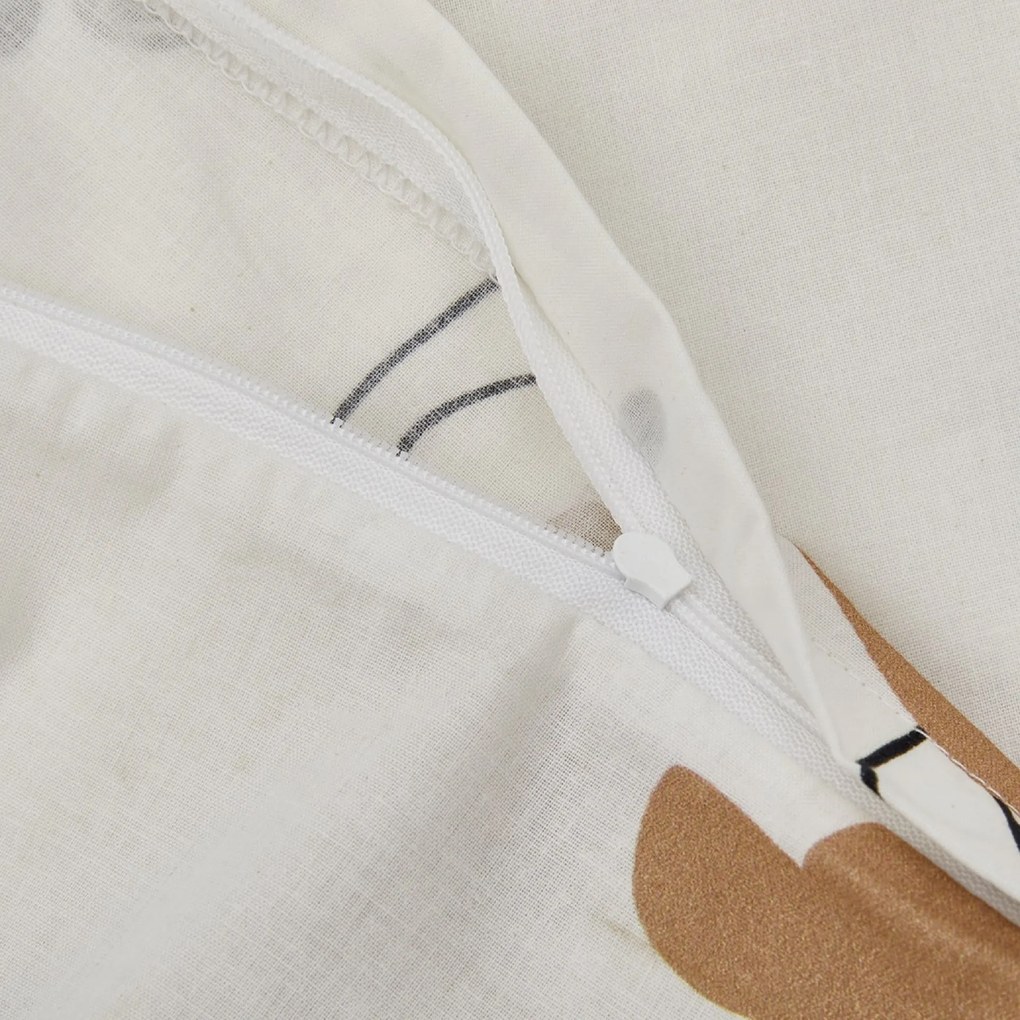 PrzytulneMieszkanie.pl PrzytulneMieszkanie.pl Pościel z bawełny Renforcé TIMBA DEER biała Rozmiar pościeli: 80 x 80 cm | 135 x 200 cm