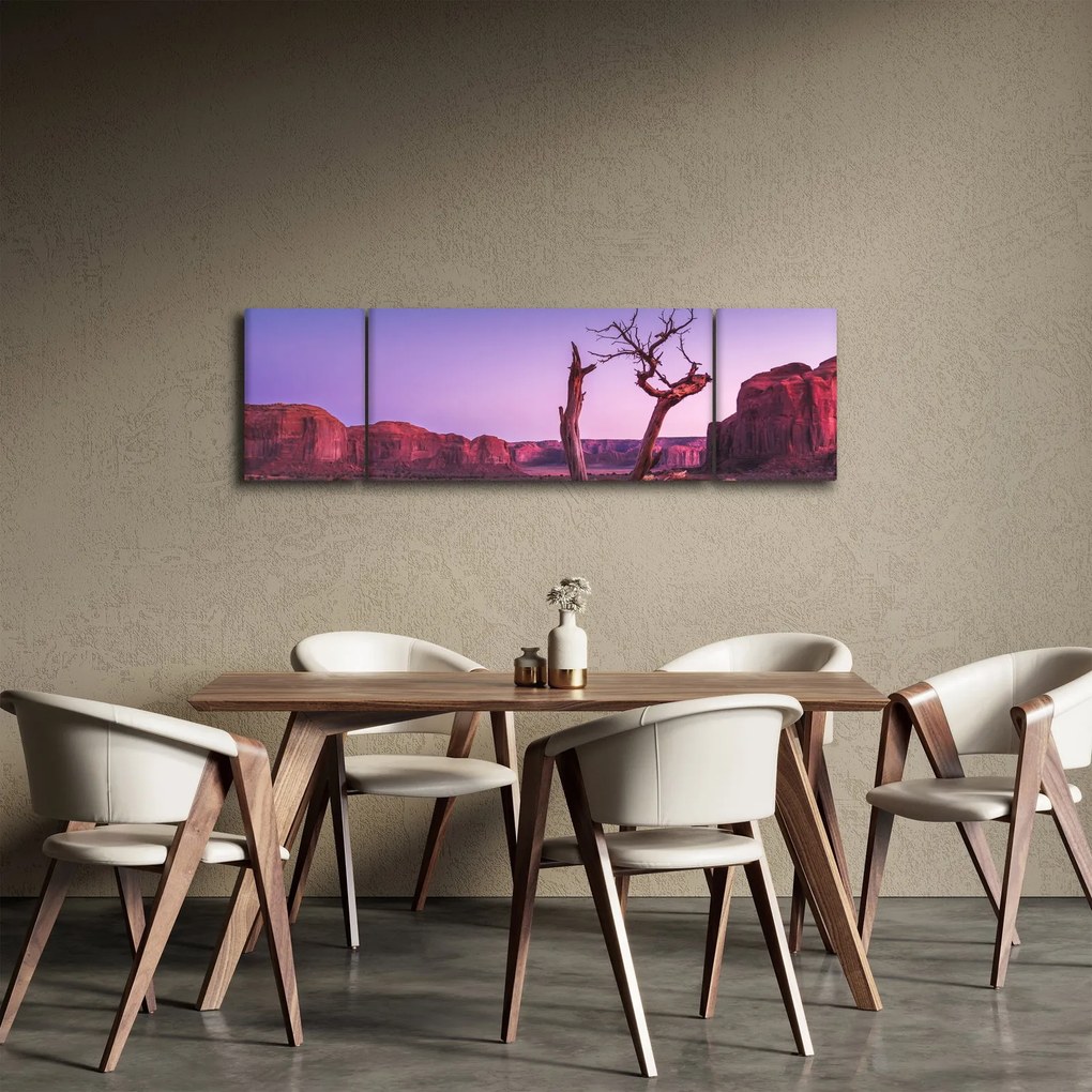 Obraz drzewa w pobliżu czerwonych skał (170x50 cm)