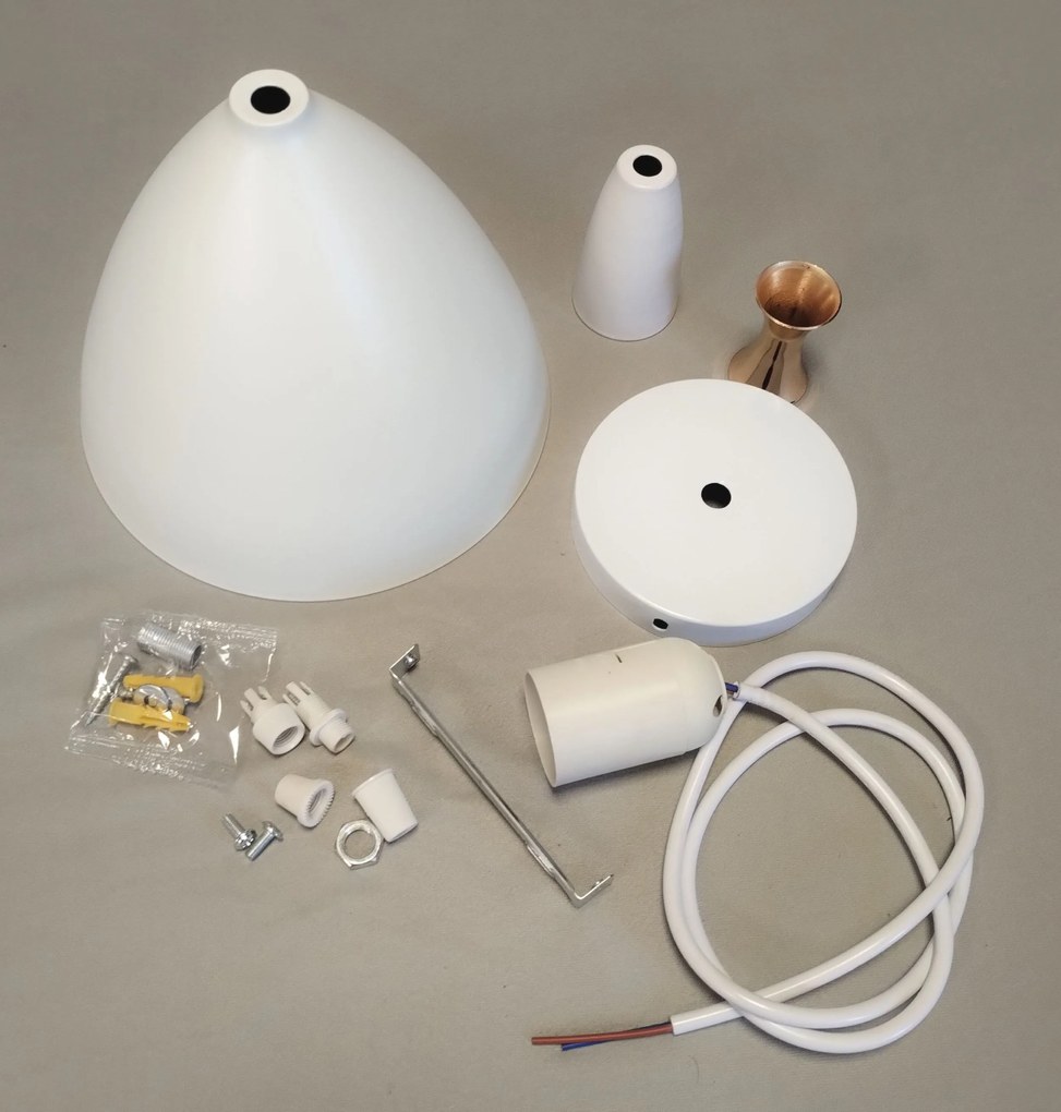 Lampa sufitowa loftowa metalowa wisząca AT1-1SZ-Biała