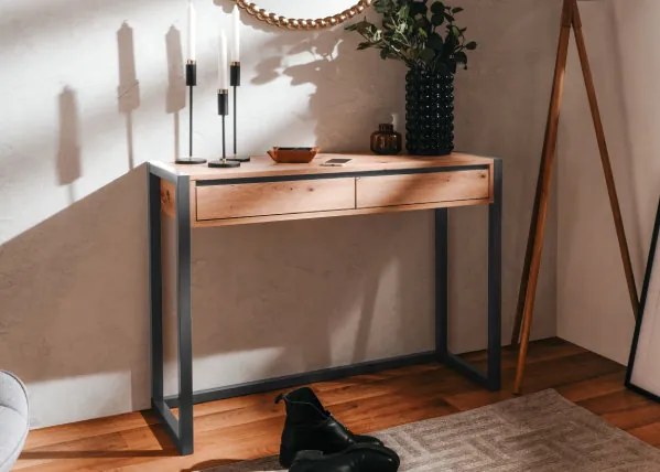 Konsola w stylu industrialnym z szufladami Denver