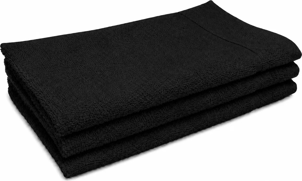 Ręcznik Classic mały czarny 30x50 cm, 100% bawełna