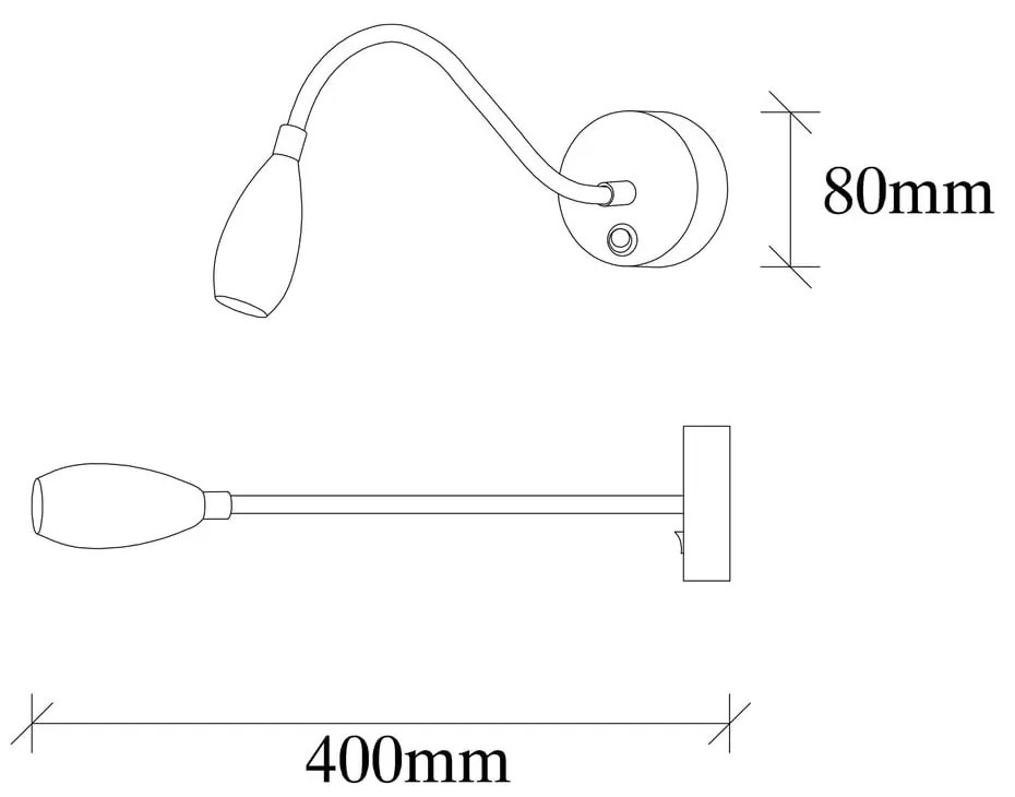 Kinkiet LED w kolorze złota Reading – Opviq lights