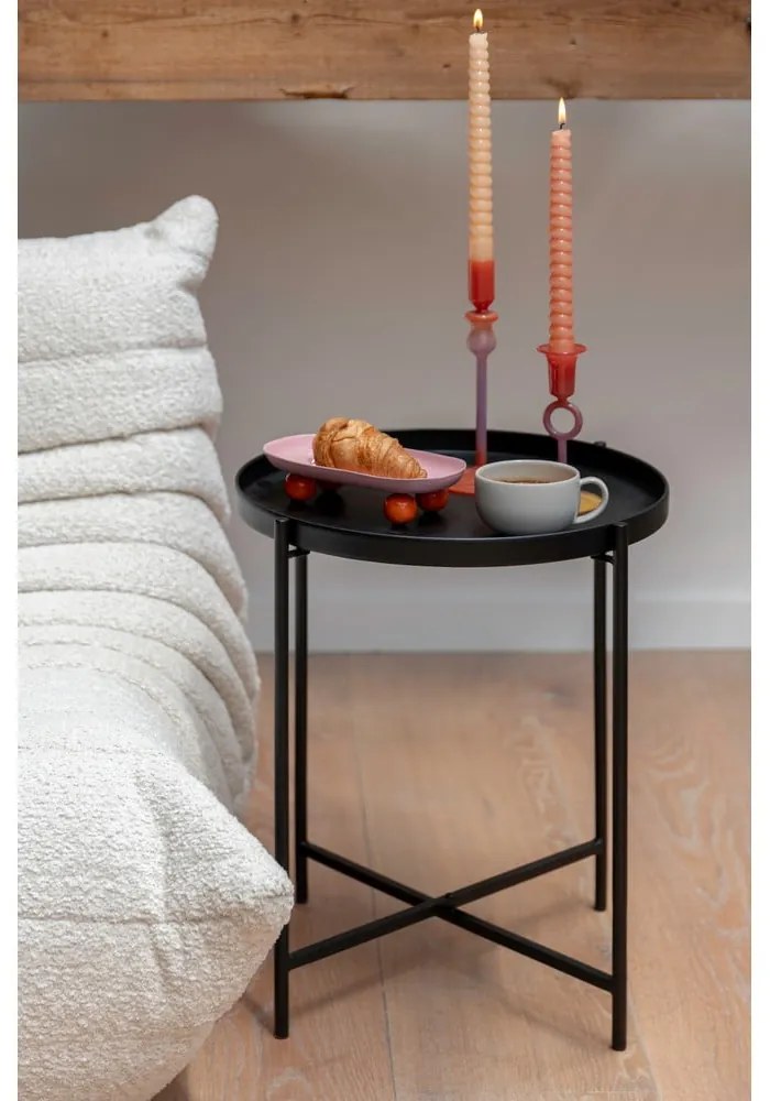 Metalowy okrągły stolik ø 40 cm Meseta – Leitmotiv