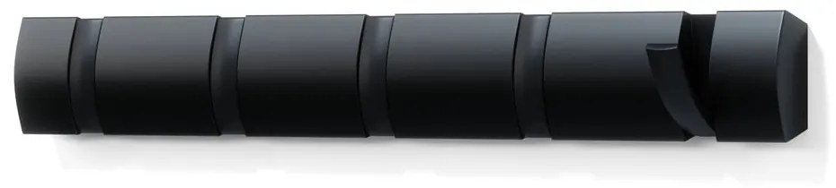 Czarny wieszak ścienny z drewna topolowego Flip – Umbra