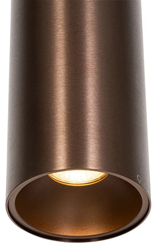 Designerska lampa wisząca ciemny brąz - Tubo