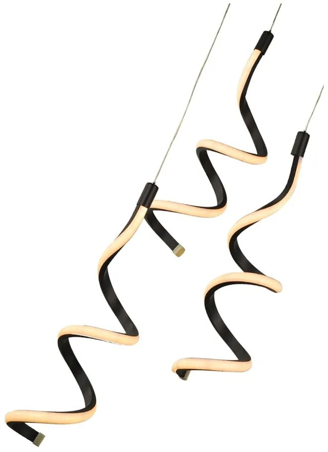 Czarna metalowa lampa wisząca LED ø 30 cm Hilton – Squid Lighting