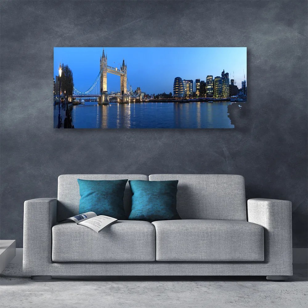 Zdjęcie na płótnie Podświetlony Most Miejski