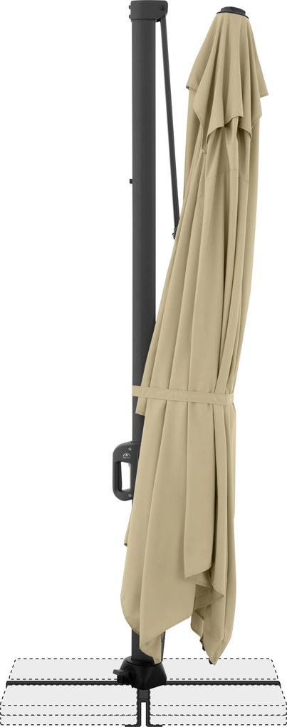 Doppler LIFE 300 x 400 cm – Parasol ogrodowy odchylany z boczną podporą