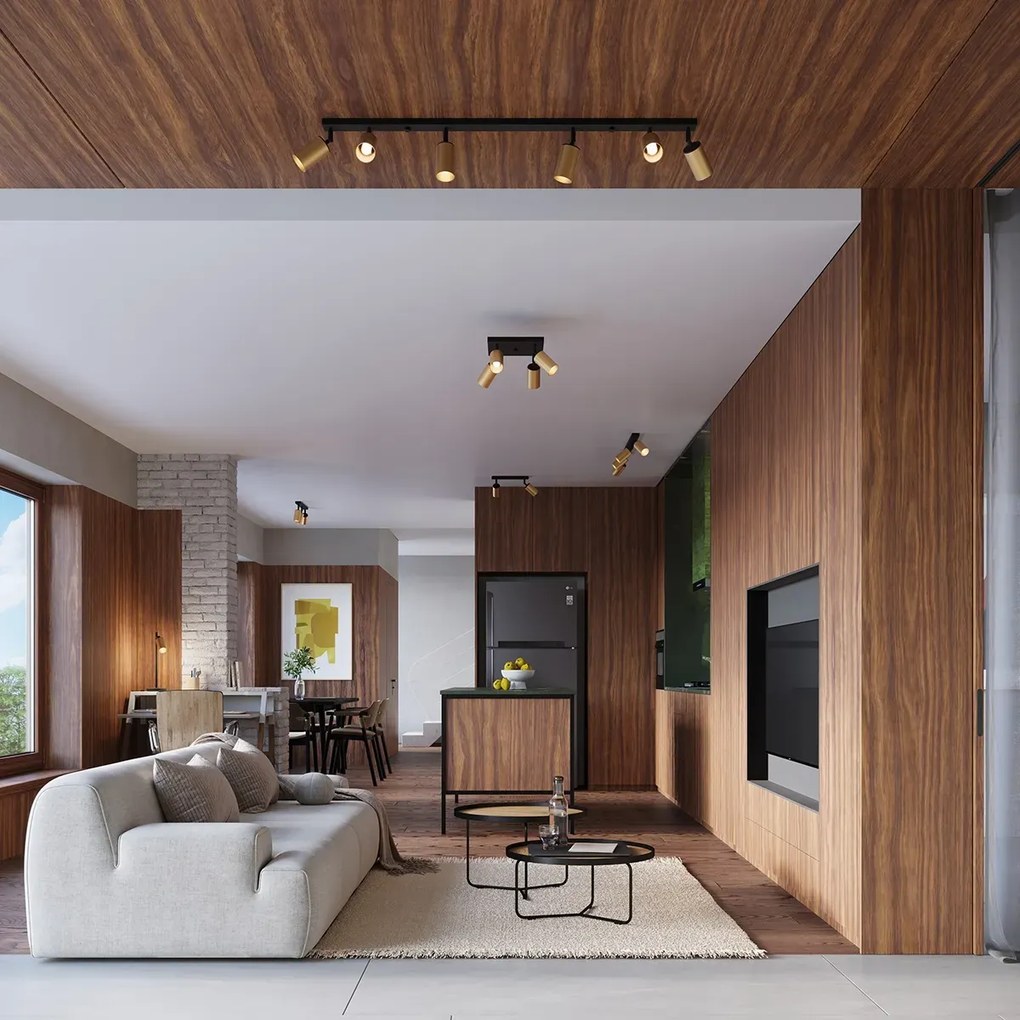 Listwa oświetleniowa WINX 2 czarna/złota SOLLUX  LIGHTING