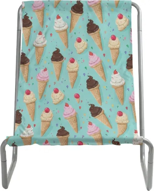 Składane leżak plażowy SAND ICE CREAM, kolorowy
