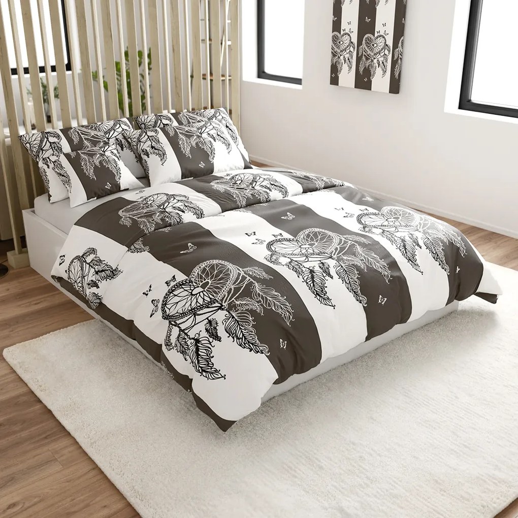 PrzytulneMieszkanie.pl PrzytulneMieszkanie.pl Pościel z mikropluszu TIRSO szaro-biała Rozmiar pościeli: 70 x 90 cm | 140 x 200 cm