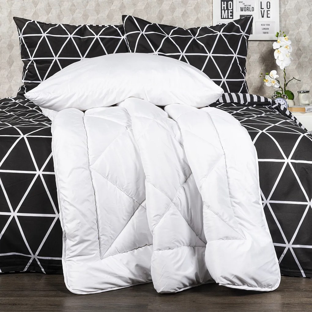 4Home Zestaw kołdry i poduszki Aloe Vera, 200 x 220 cm, 2 szt. 70 x 90 cm, 200 x 220 cm, 2 ks 70 x 90 cm