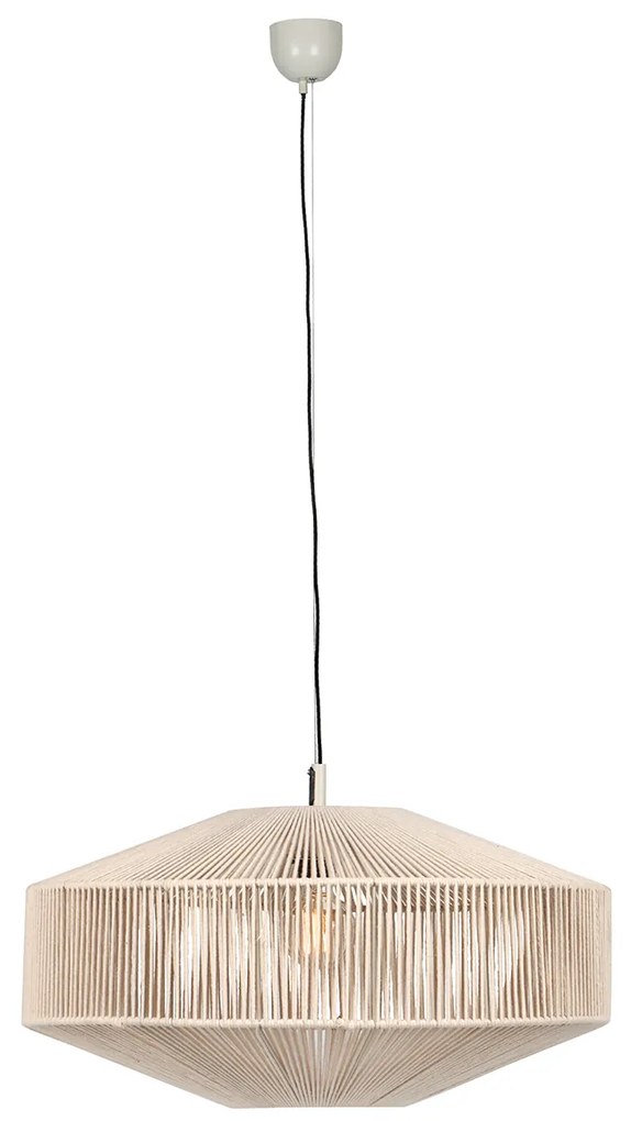 Lampa wisząca Japandi brązowy sznur 61 cm - SveaJapandi Oswietlenie wewnetrzne