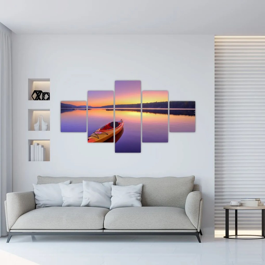 Obraz - Kajak na jeziorze (125x70 cm)